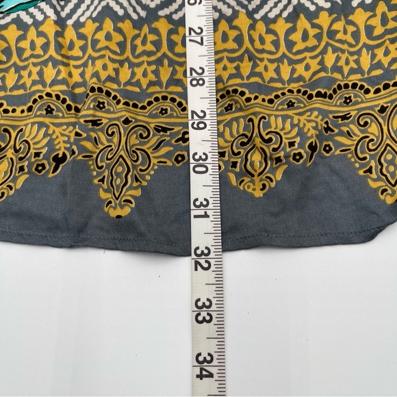 Tiny for Anthropologie Scarf Printed Tunic Dress Crochet Detailing Front Pockets - Picture 15 of 15